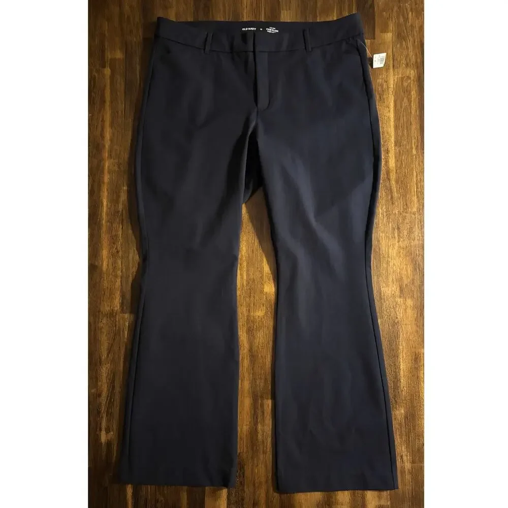Old Navy Women’s 18 Pixie Flare Pants 37 x 30 High Rise Cotton Stretch Trouser